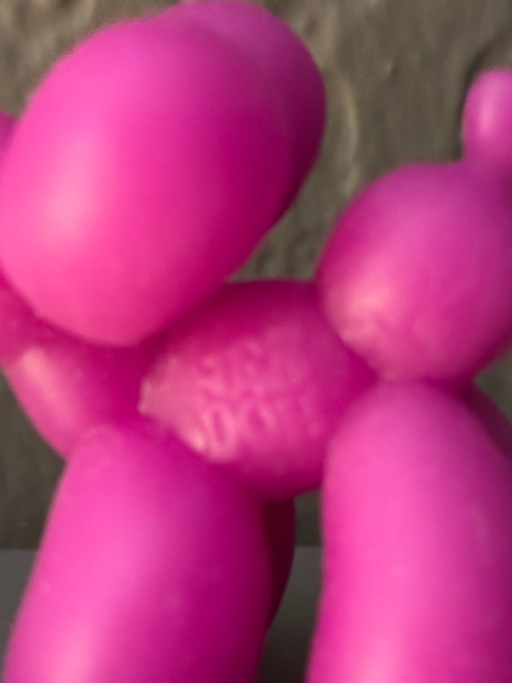 Mini NeeDoh Balloon Dog silicone figure - Bright Pink color - Picture 5 of 5